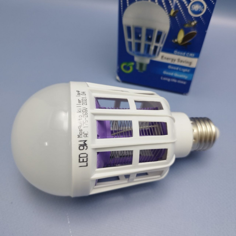 Антимоскитная LED-лампа 2в1 Killer Lamp / Лампочка ночник от насекомых - фото 4 - id-p223030891