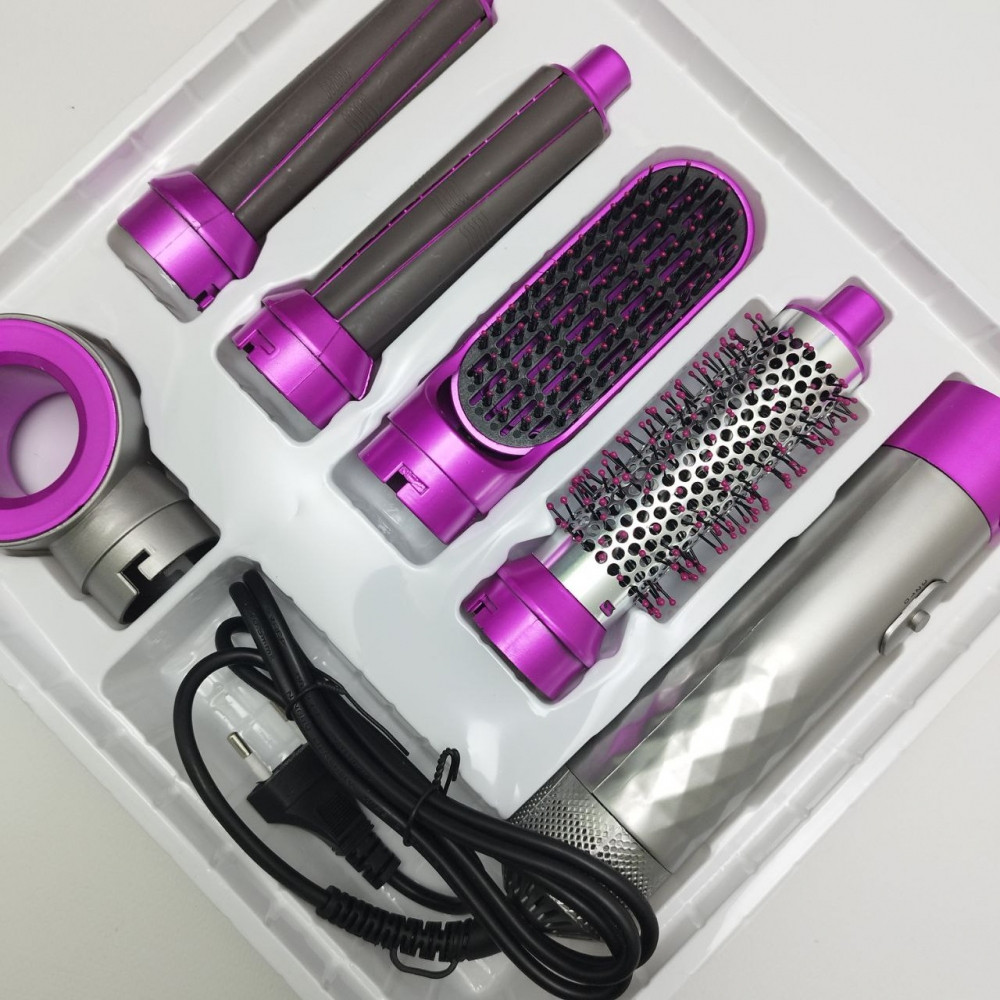 Стайлер для волос с пятью насадками Гранд 5в1 Hot Air Styler / Профессиональный фен - плойка / Набор 5в1 - фото 8 - id-p223030893