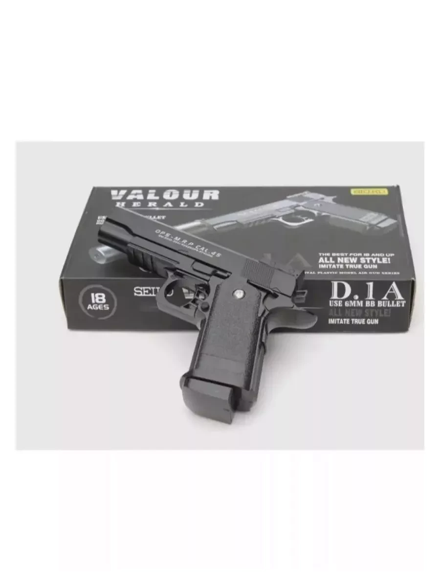 Страйкбольный детский пневматический пистолет с глушителем D1A - фото 3 - id-p124017783