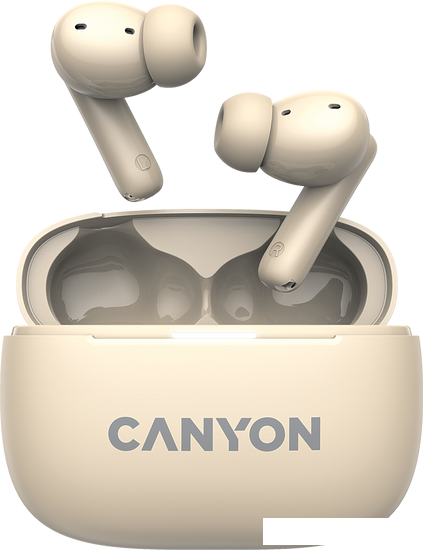 Наушники Canyon OnGo 10 ANC TWS-10 (бежевый) - фото 7 - id-p222970266