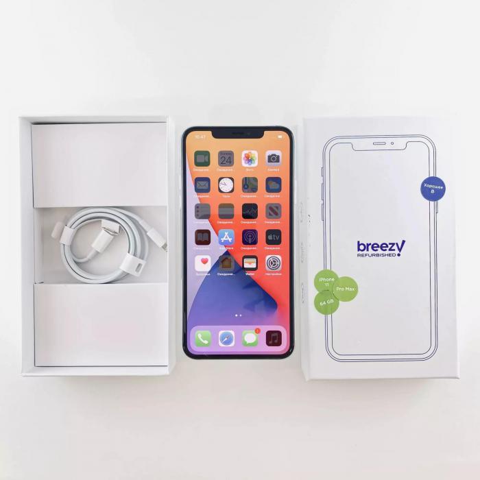 Apple iPhone 11 Pro Max 64 GB Silver (Восстановленный) - фото 1 - id-p222820673