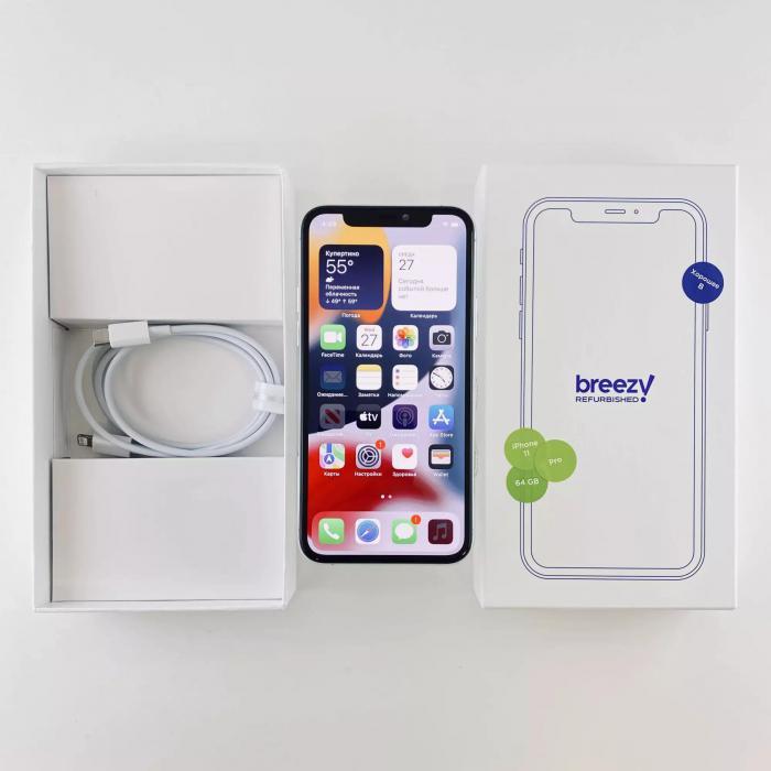 Apple iPhone 11 Pro 64 GB Silver (Восстановленный) - фото 1 - id-p222820674