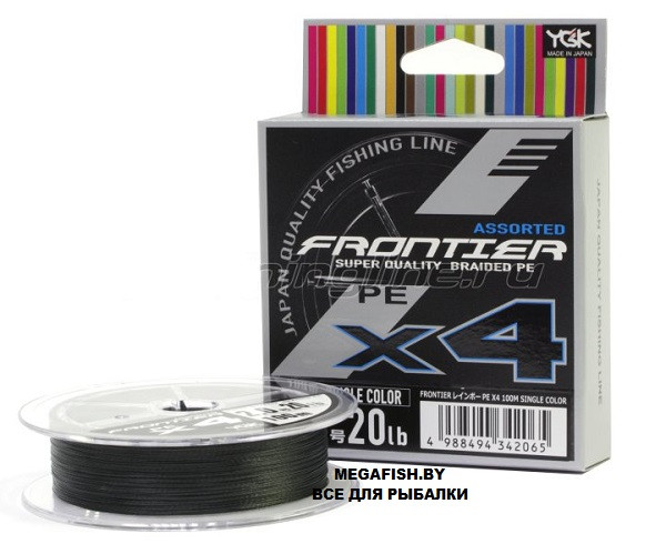 Шнур YGK Frontier X4 PE (100 м; #2; black) - фото 1 - id-p223031623