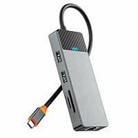 Хаб USB Wiwu Linker A923RPT 9-in-1 USB-C Grey 6976195094053