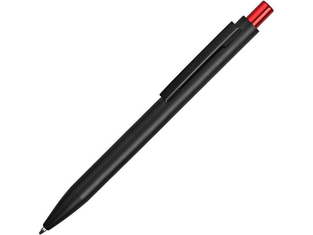 Ручка металлическая шариковая Blaze с цветным зеркальным слоем, черный/красный - фото 2 - id-p223034226
