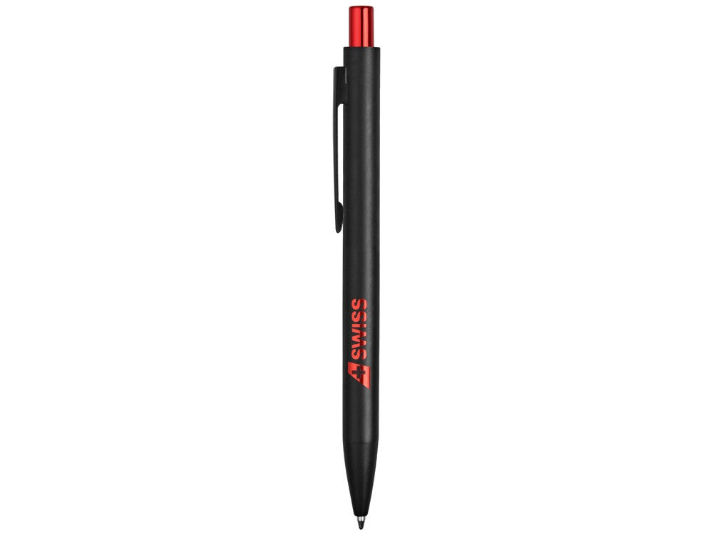Ручка металлическая шариковая Blaze с цветным зеркальным слоем, черный/красный - фото 5 - id-p223034226