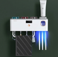 Держатель для зубной пасты и щеток, стерилизация УФ и дезинфекция Smart Sterilization / Органайзер в ванную