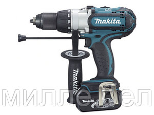 Аккум. ударная дрель-шуруповерт MAKITA DHP 451 RFE в чем. (18.0 В, 2 акк., 3.0 А/ч Li-Ion, 3 скор., 80 Нм,