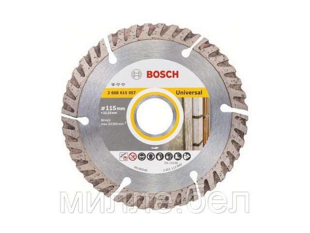 Алмазный круг 115х22.2 мм универс. сегмент. Turbo STANDARD FOR UNIVERSAL BOSCH (сухая резка)