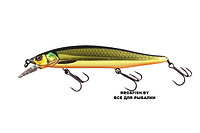 Воблер Jackall RV Minnow 110SP (11 см; 16.3 гр) RV Gold