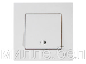 Выключатель 1-клав. (c подсветкой, скрытый, пруж. зажим) белый, RITA, MUTLUSAN (10 A, 250 V, IP 20)