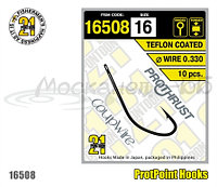 Крючок одинарный Pontoon21 16508-08, 10 шт в пачке, колечко, тефлон