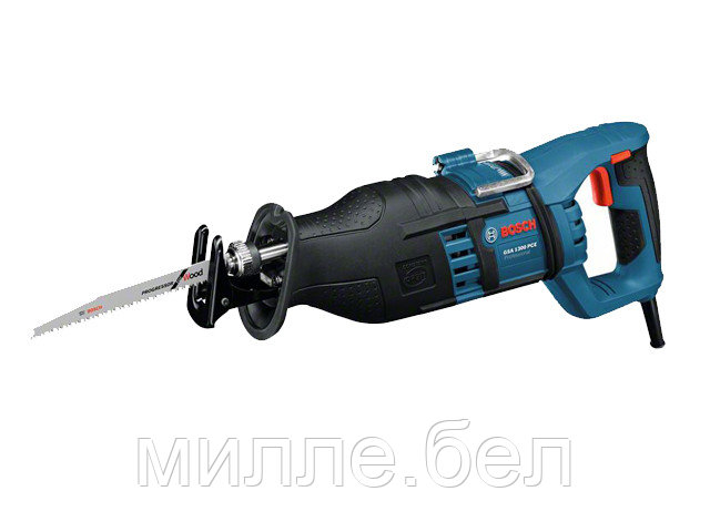 Сабельная пила BOSCH GSA 1300 PCE в чем. + 2 пильных полотна (1300 Вт, дерево до 230 мм, металл до 20 мм) - фото 1 - id-p220591622