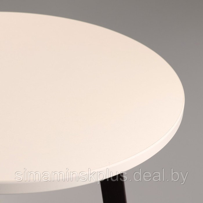 Журнальный столик "Брюгге", D = 45 см, высота 47 см, цвет белый - венге - фото 2 - id-p223035029