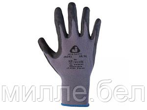 Перчатки с защитой от порезов, р-р 10/XL (полиэфир, пенонитрил. покр.), серый/черный Jeta Safety (перчатки