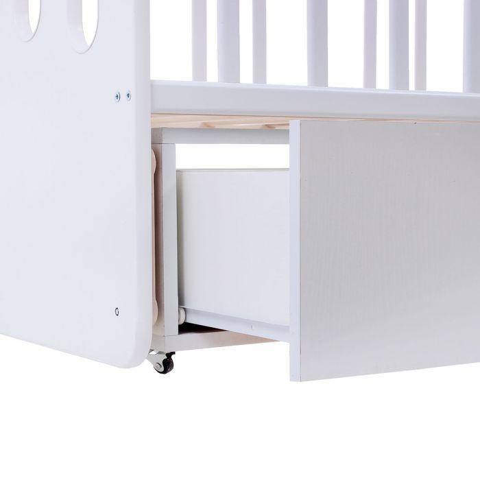 Детская кроватка «Чудо» на маятнике, с ящиком, цвет белый - фото 6 - id-p223035954