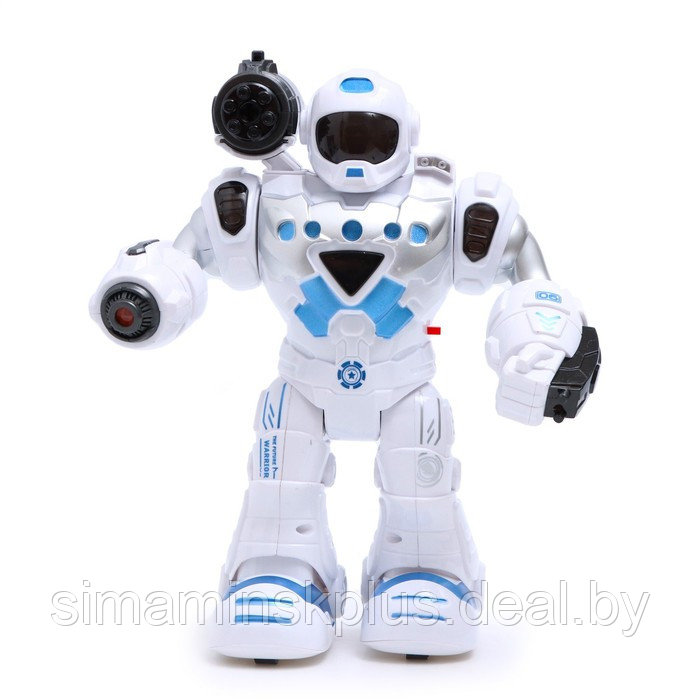 Робот «Герой», световые и звуковые эффекты, работает от батареек, цвет синий - фото 3 - id-p223036787