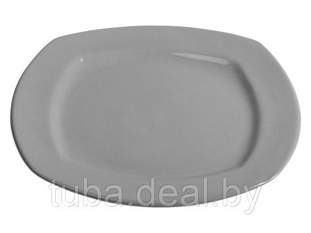 Тарелка обеденная керамическая, 275 мм, квадратная, серия Измир, серая, PERFECTO LINEA (Супер цена!) - фото 1 - id-p222447797