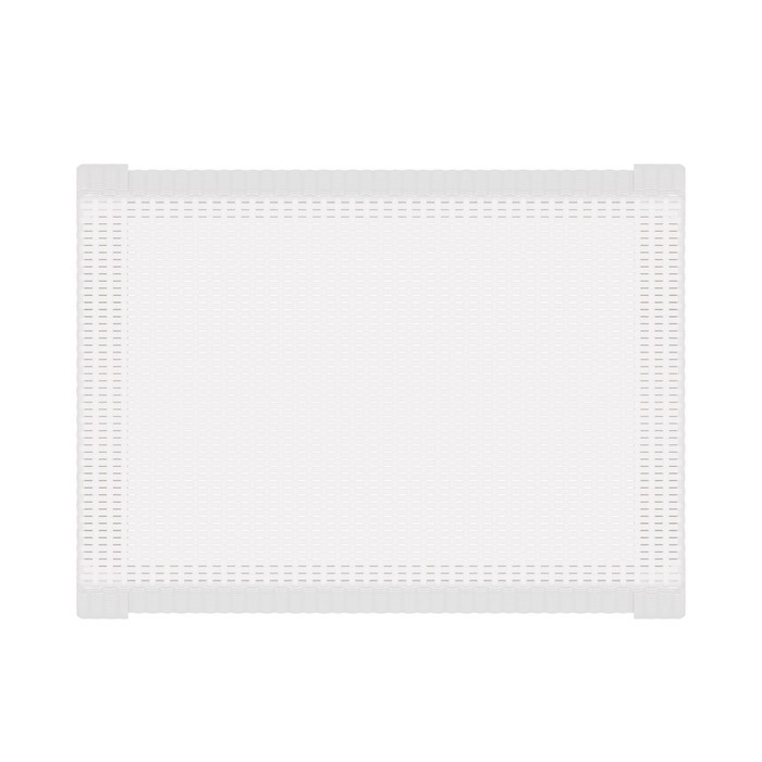 Стол "Ротанг", 76,5х57х42 см, цвет белый - фото 4 - id-p223037287