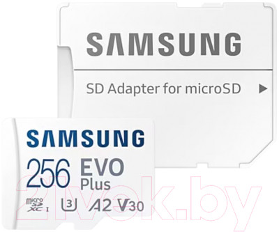 Карта памяти Samsung EVO Plus microSDXC 256GB + адаптер (MB-MC256KA/APC) - фото 1 - id-p223043830
