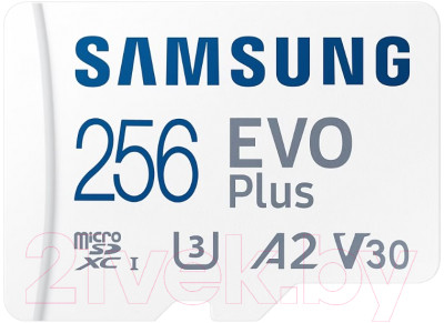 Карта памяти Samsung EVO Plus microSDXC 256GB + адаптер (MB-MC256KA/APC) - фото 2 - id-p223043830