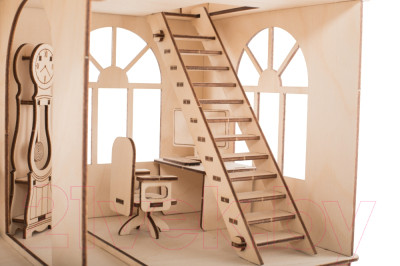 Кукольный домик ХэппиДом Коттедж с пристройкой и мебелью Premium / HK-D011 - фото 5 - id-p223047402