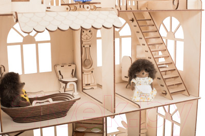 Кукольный домик ХэппиДом Коттедж с пристройкой и мебелью Premium / HK-D011 - фото 10 - id-p223047402