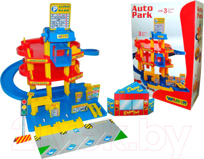 Паркинг игрушечный Полесье 3-уровневый с автомобилями / 37893 - фото 2 - id-p223049191