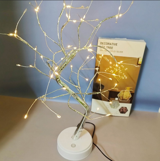 Декоративный светильник дерево Decorative led tree 50 см, 108 светодиодов (питание USB или батарейки) - фото 5 - id-p223049600