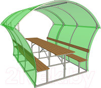 Беседка ИМпласт Лайт Плюс 2.9x1.7м / 20x20мм