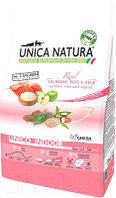 Сухой корм для кошек Unica Natura Indoor лосось, рис, яблоко