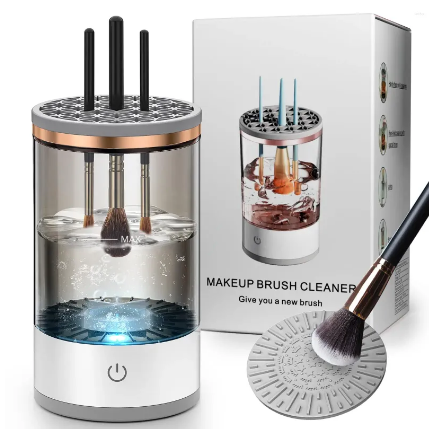 Электрический очиститель кистей для макияжа Makeup Brush Cleaner с ковриком - фото 1 - id-p223061140