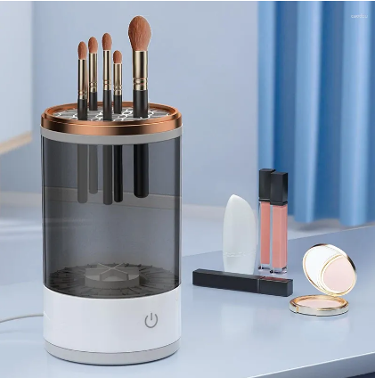 Электрический очиститель кистей для макияжа Makeup Brush Cleaner с ковриком - фото 4 - id-p223061140