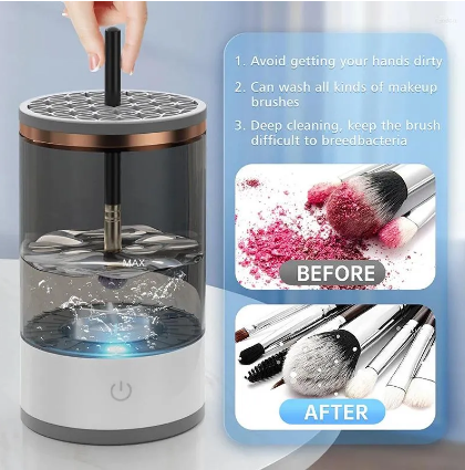 Электрический очиститель кистей для макияжа Makeup Brush Cleaner с ковриком - фото 3 - id-p223061140