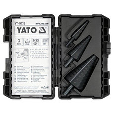 Сверла по металлу ступенчатые 4-38мм HSS 4241 (набор 3пр.) "Yato" YT-44732, фото 2