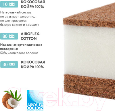 Матрас в кроватку Plitex EcoLux ЭКЛ-01 (ЭКЛ-119-01) - фото 8 - id-p223062283