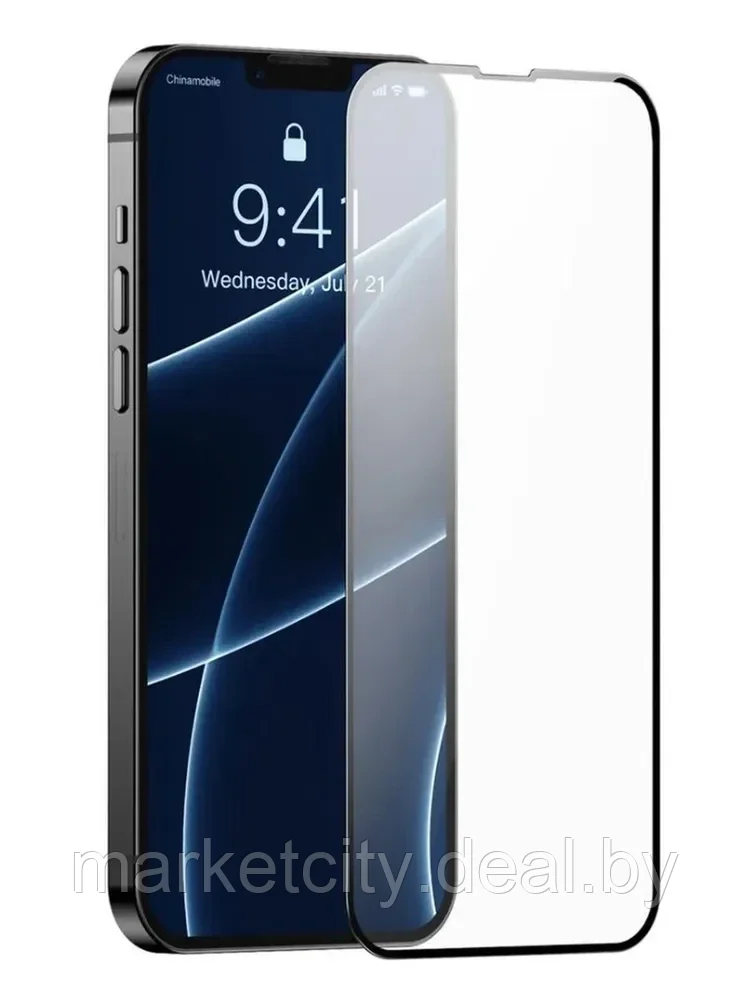 Защитное стекло Baseus iPhone 13/13 Pro (6.1) 0.23mm Black - фото 1 - id-p223065129