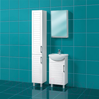 Шкаф с зеркалом для ванной Акваль Анна 45 / АННА.04.45.00.L - фото 3 - id-p223061986