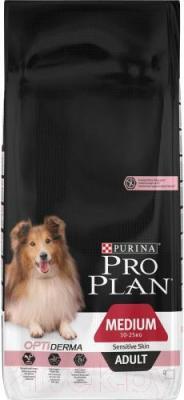 Сухой корм для собак Pro Plan Adult Medium Sensitive Skin с лососем и рисом - фото 1 - id-p223063489