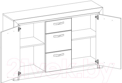 Тумба Anrex Olivia 2D3S - фото 5 - id-p223069044