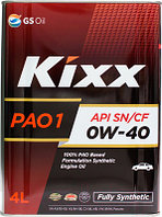 Моторное масло Kixx PAO 1 SN/CF 0W40 / L208444TE1
