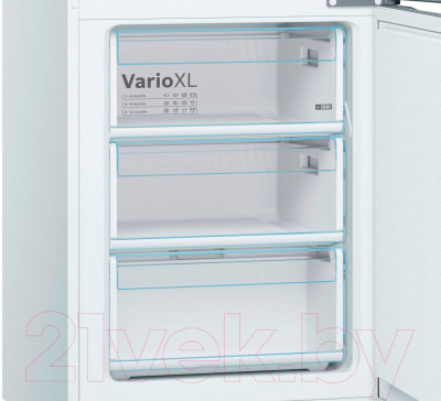 Холодильник с морозильником Bosch KGV36XW21R - фото 4 - id-p223066522