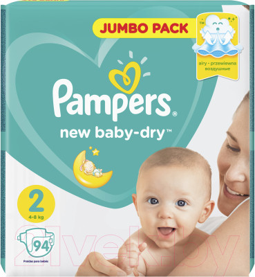 Подгузники детские Pampers New Baby-Dry 2 - фото 2 - id-p223073009