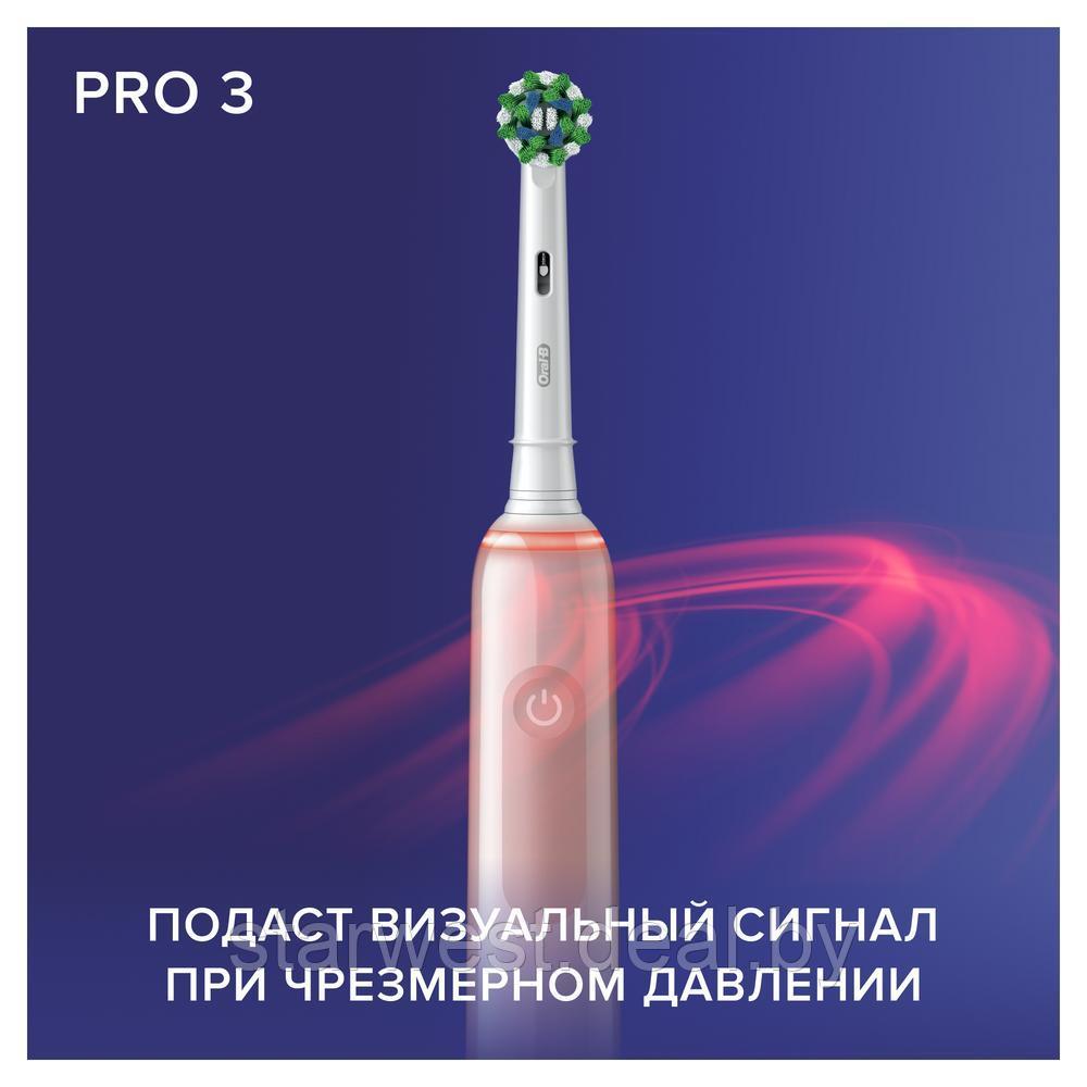 Oral-B Braun PRO 3 3000 Pink Cross Action (ИЗ НАБОРА) Электрическая зубная щетка D505.513.3 - фото 3 - id-p223073249