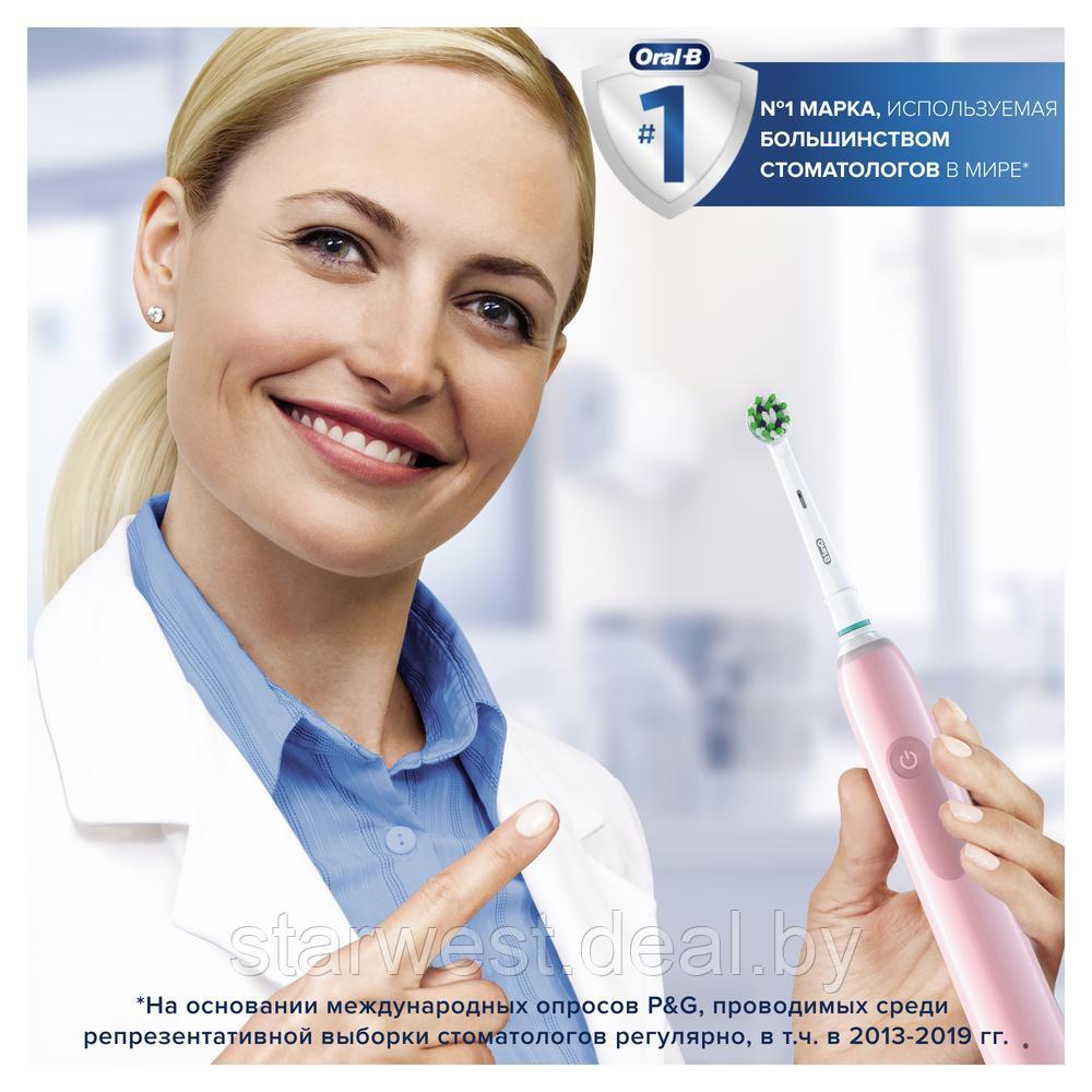 Oral-B Braun PRO 3 3000 Pink Cross Action (ИЗ НАБОРА) Электрическая зубная щетка D505.513.3 - фото 9 - id-p223073249