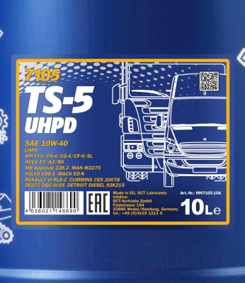 Моторное масло Mannol TS-5 10W40 CI-4/SL / MN7105-10 - фото 2 - id-p223066614