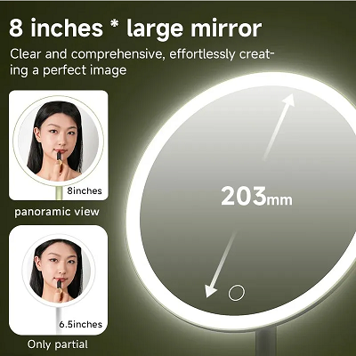 Зеркало для макияжа DOCO Daylight Mirror, (DM006, 3280789) розовый - фото 8 - id-p223073278