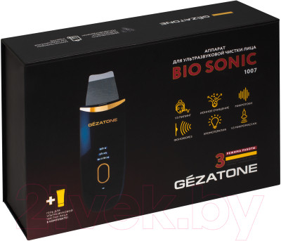 Аппарат для чистки лица Gezatone Bio Sonic 1007 + Гель для лица Ультраклин сенс 30мл / 1301315M - фото 7 - id-p223071511