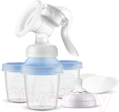 Молокоотсос ручной Philips AVENT Natural Motion с контейнерами для хранения / SCF430/13 - фото 4 - id-p223071671