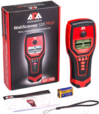 Детектор скрытой проводки ADA Instruments Wall Scanner 120 Prof / A00485 - фото 4 - id-p223071716